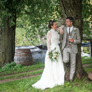 Bouquet nozze  grigio bianco 